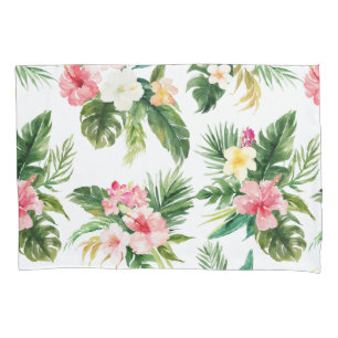 Housse D'oreillers Caisse florale tropicale de coussin de motif
