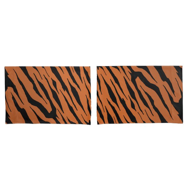 Housse D'oreillers Caisses de coussin de rayure de tigre (paires) (devant-Set)