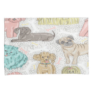 Housse D'oreillers Caisses mignonnes de coussin de motif de chien