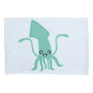 Housse D'oreillers Calmar de Kawaii