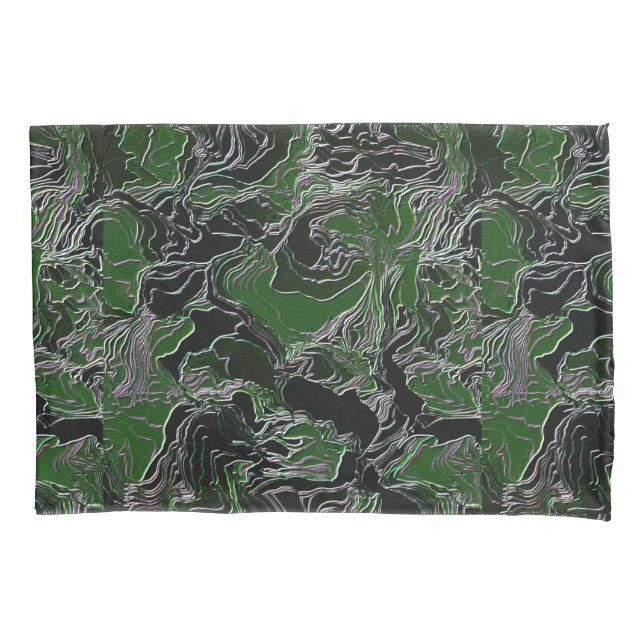 Housse D'oreillers Camo Vert Funky  (devant)