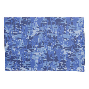 Housse D'oreillers Camouflage de Digitals Camo de bleu marine