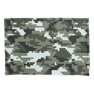 Housse D'oreillers Camouflage urbain numérique à 8 bits / Camo