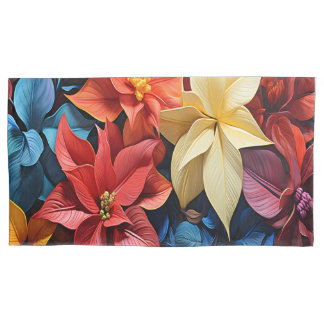 Housse D'oreillers Capa de Travesseiro(Pillowcase)Flores Natalinas
