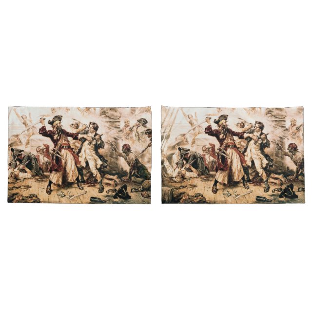 Housse D'oreillers Capture, Barbe noire pirate, Revenge de la reine A (Dos-Set)