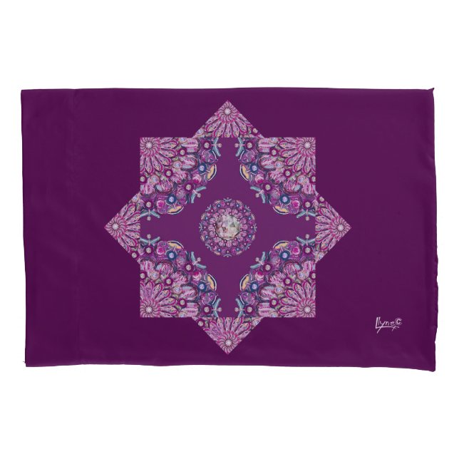 Housse D'oreillers Cardinal rouge Rosace (devant)