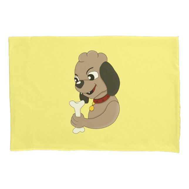 Housse D'oreillers Caricature de chien chiot coussin coque (devant)