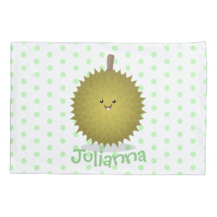 Housse D'oreillers Caricature de durian joyeux