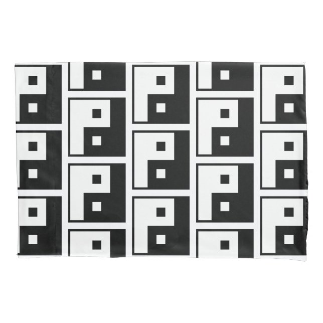 Housse D'oreillers Carré Yin Yang (devant-gauche)