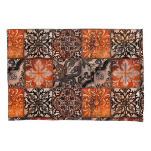 Housse D'oreillers Carreaux de tangerine