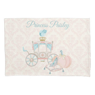 Housse D'oreillers Carrosse de Princesse de Conte de Fées Royal Rose 