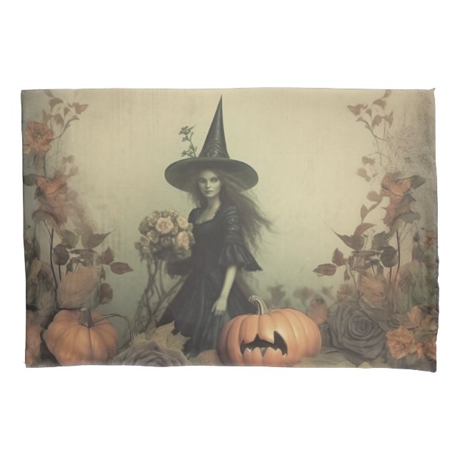Housse D'oreillers Chariot Halloween vintage (3) (devant-gauche)