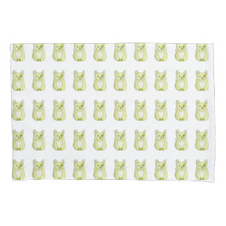 Housse D'oreillers Chat Jaune avec Couvercle Duvet souriant