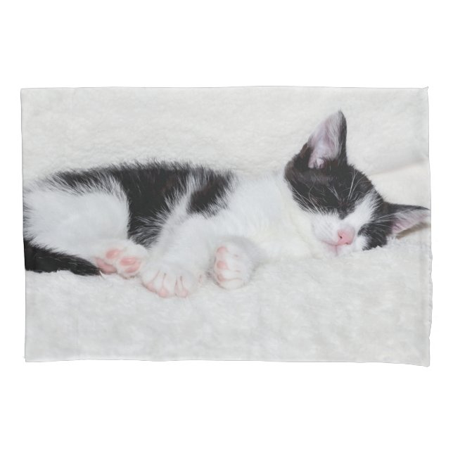Housse D'oreillers Chaton de sommeil (devant)
