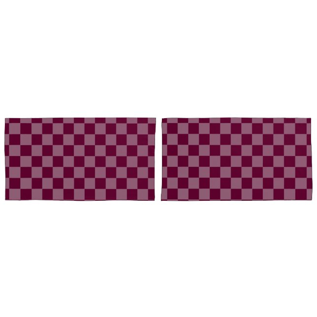 Housse D'oreillers Cherry Checker deux tones Pillowcases HAMbyWG (devant-Set)