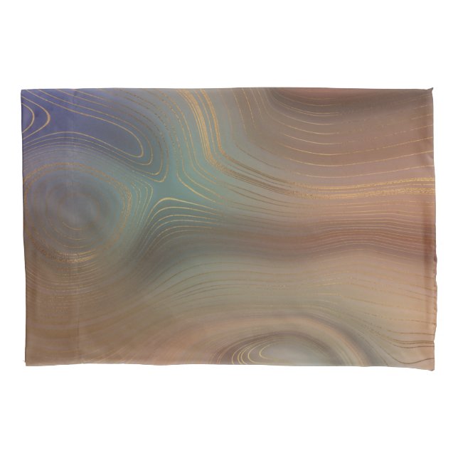 Housse D'oreillers Chic Earthy | Agate en pierre de cuivre naturel (devant)