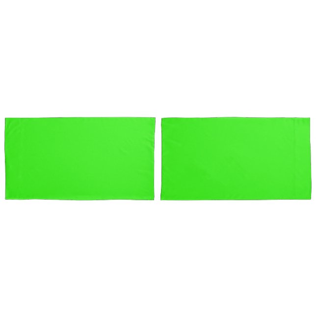 Housse D'oreillers Chic Neon Green Coque Coussin en King Size (devant-Set)