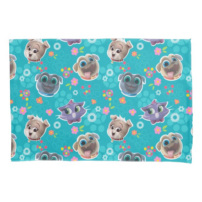 Housse D'oreillers Chien Chien Pal | Modèle floral (devant)