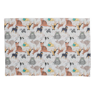 Housse D'oreillers Chiens Et Chats Cutes Design Motif