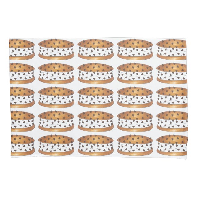 Housse D'oreillers Chipwich Chocolat Chip Cookie Sandwich à la crème  (devant)