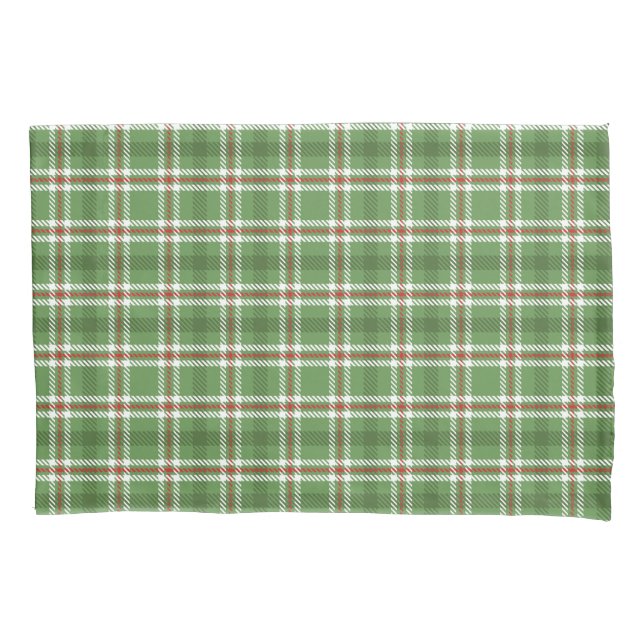 Housse D'oreillers Christmas Green Rustic Holiday Plaid Farmhouse (devant)