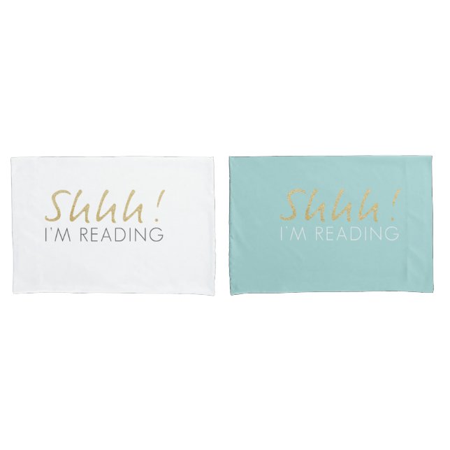Housse D'oreillers Chut ! Je suis Lecture Jeu de Pillowcase (devant-Set)