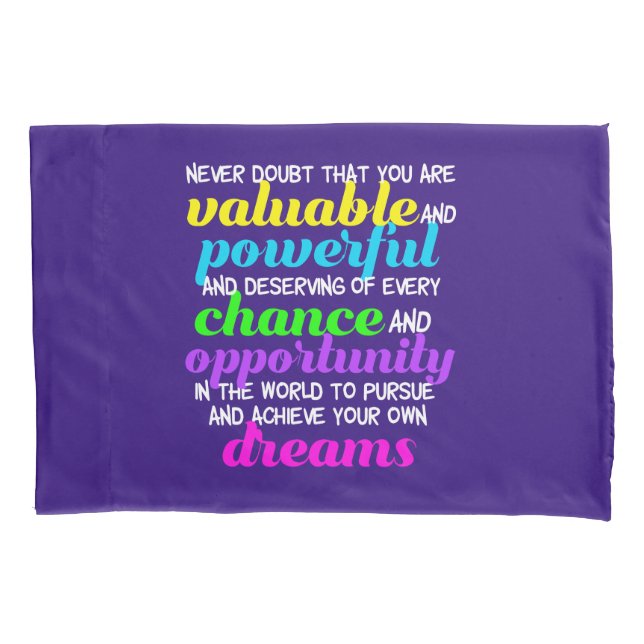 Housse D'oreillers Citation inspirée de rêves de Hillary Clinton (devant)