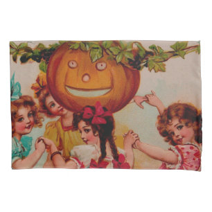 Housse D'oreillers Citrouille de la fête d'Halloween vintage