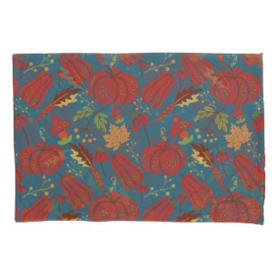 Housse D'oreillers Citrouille et carotte sans couture motif rouge et