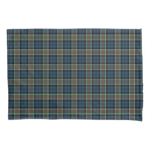 Housse D'oreillers Clan Tartan de la marine bleu et rouge