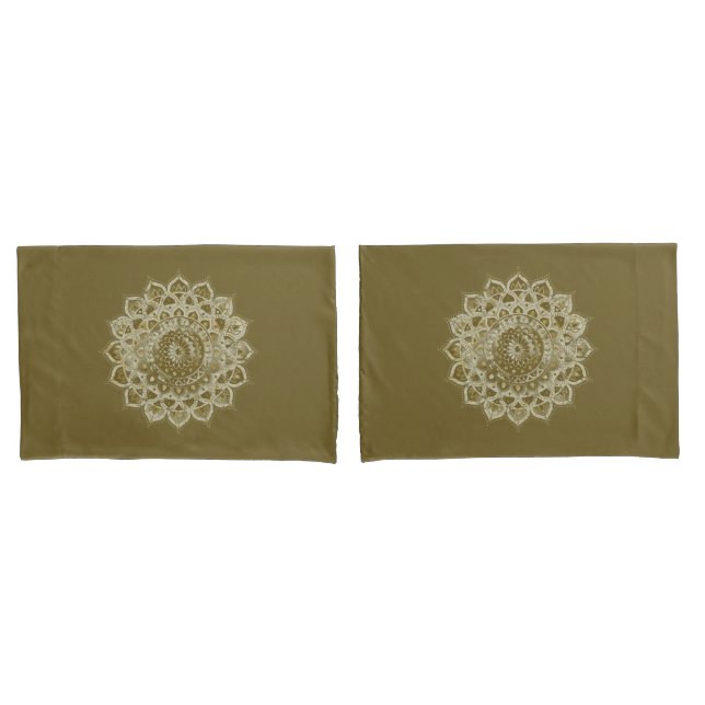 Housse D'oreillers Classique Mandala Inde Style 4 (devant-Set)