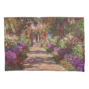 Housse D'oreillers Claude Monet A Pathway à Monet's Garden
