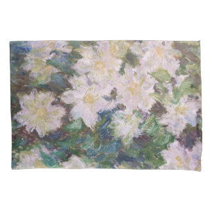Housse D'oreillers Claude Monet - Clematis blanc