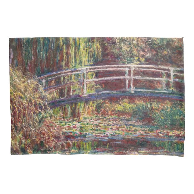 Housse D'oreillers Claude Monet - Eau Lily étang, Harmonie rose (devant)
