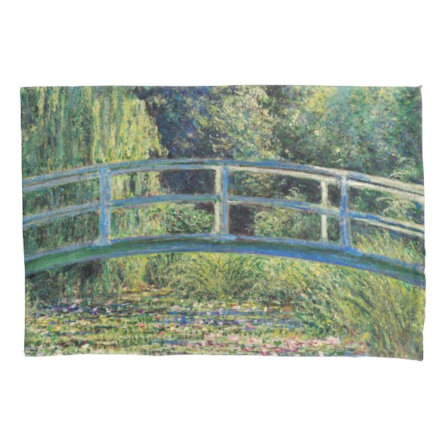 Housse D'oreillers Claude Monet - Etang Lily et Pont Japonais (devant)