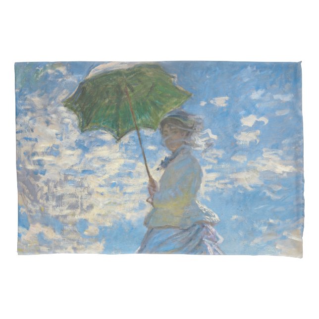 Housse D'oreillers Claude Monet - La Promenade, Femme avec un Parasol (devant)