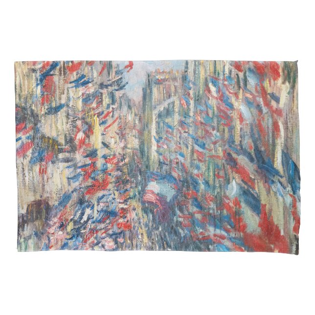 Housse D'oreillers Claude Monet - La Rue Montorgueil - Paris (devant)