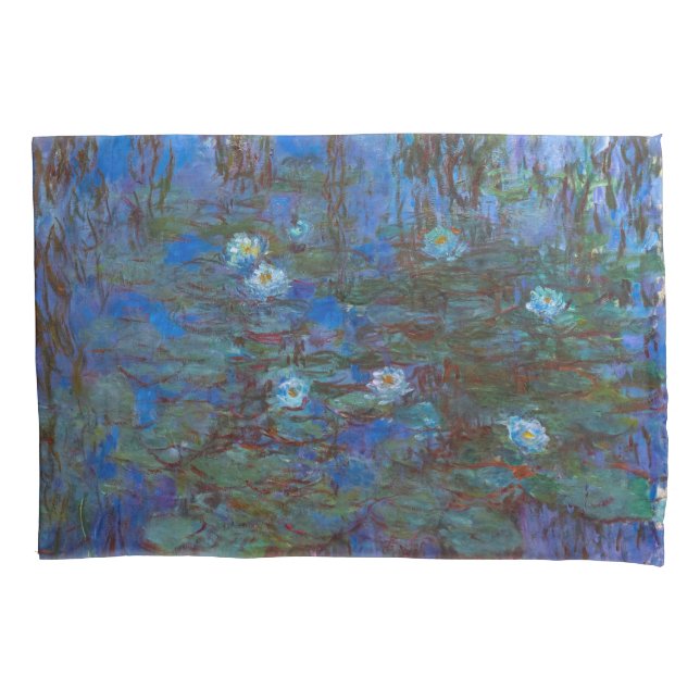 Housse D'oreillers Claude Monet - Lys d'Eau Bleue (devant)