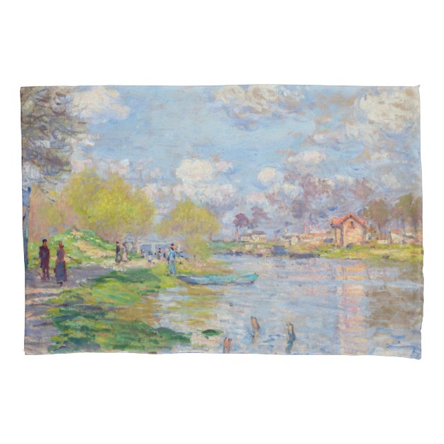 Housse D'oreillers Claude Monet - Printemps de la Seine (devant)