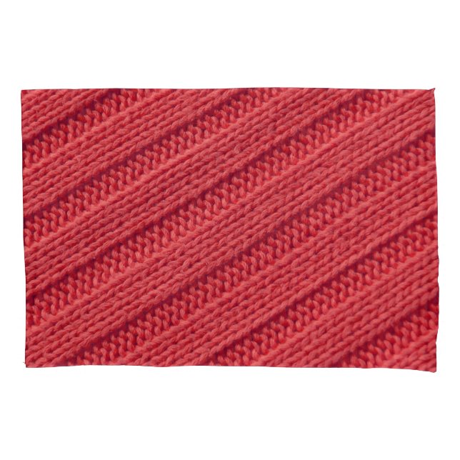 Housse D'oreillers Closeup stripy crochet texture. (devant)