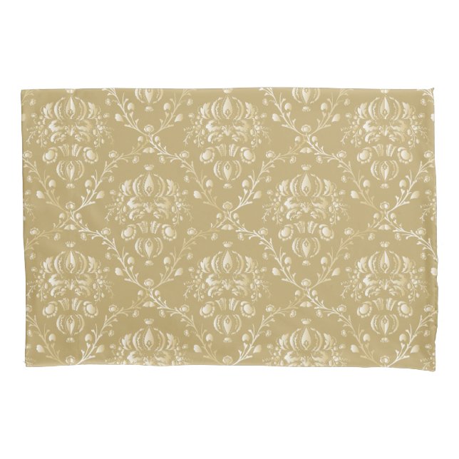 Housse D'oreillers Coco Brown Damask (devant-gauche)