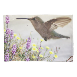 Housse D'oreillers Colibri et Fleur sauvage