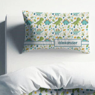 Housse D'oreillers Coloré T Rex Nom du Motif Dinosaur Pillowcase