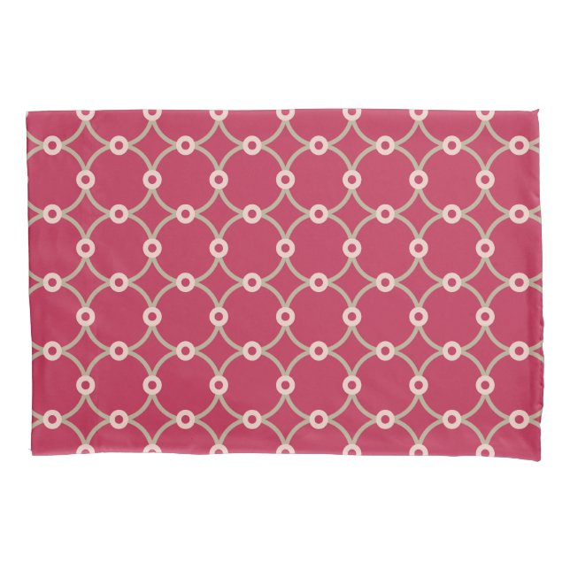 Housse D'oreillers Connectivité nucléaire - magenta - motif continu (devant)