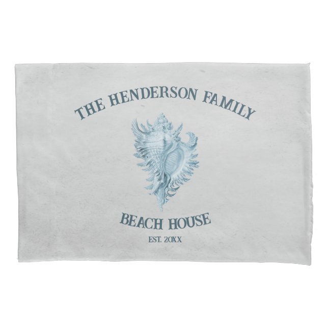 Housse D'oreillers Coque conique bleu (devant)