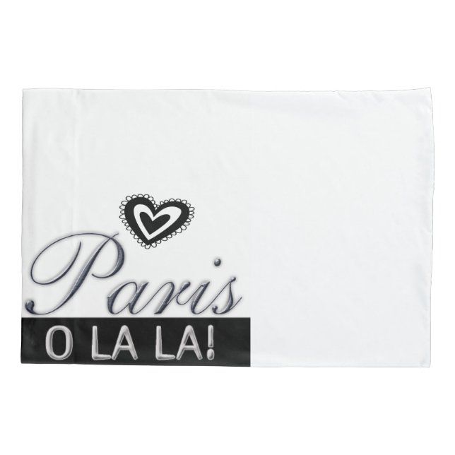Housse D'oreillers Coque coussin Black & White Paris o la France (Dos)