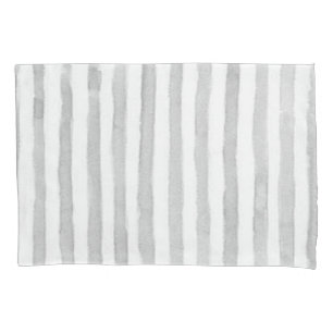Housse D'oreillers Coque coussin blanc et gris