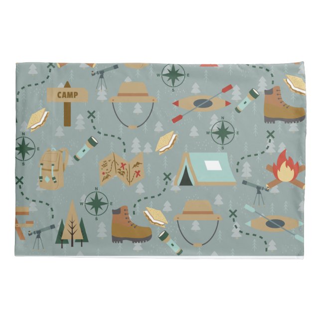 Housse D'oreillers Coque Coussin Camping Adventure (Dos)