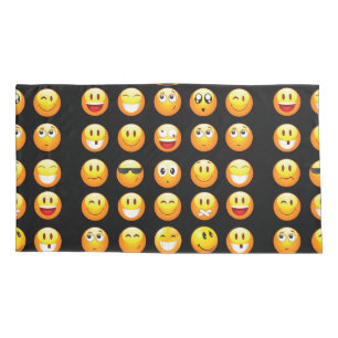 Housse D'oreillers coque coussin de black emojis
