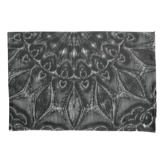 Housse D'oreillers Coque Coussin de Charcoal Mandala (devant)